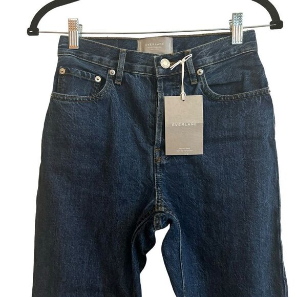 Everlane NWT Women’s 90’s Cheeky High Rise Button Fly Straight Leg Jeans Size 23 - Picture 4 of 11